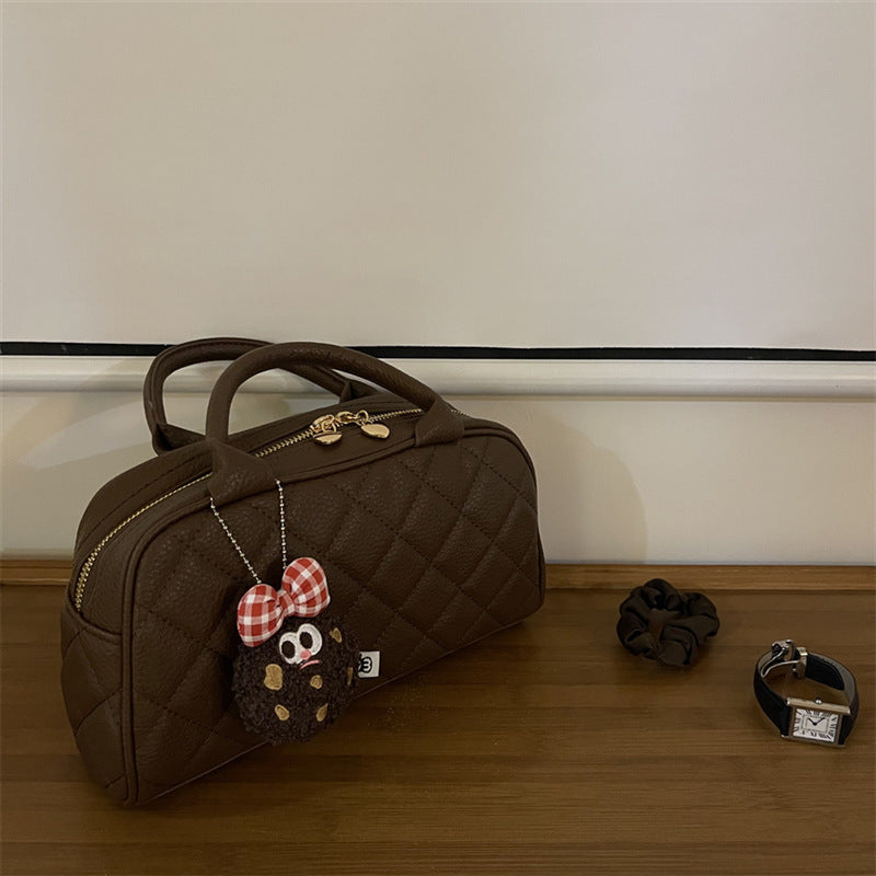Kissyra Mila Quilted Bowling Bag - Vintage Crossbody