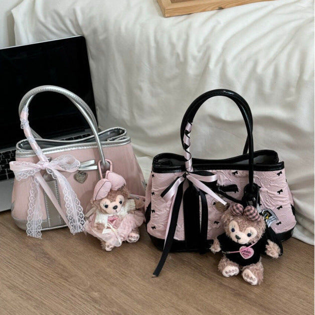 Kissyra Blush Stylish Colorblock Shoulder Bag with Textured Finish