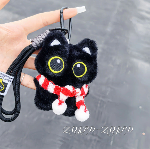 Cute Black Cat Bag Charm &amp; Keychain Accessory Add a touch of charm to your backpack or handbag