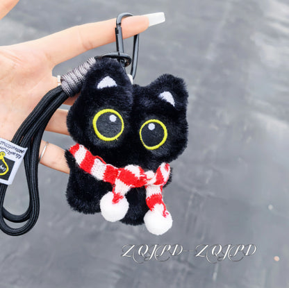 Cute Black Cat Bag Charm &amp; Keychain Accessory Add a touch of charm to your backpack or handbag