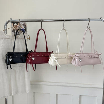 Kissyra Aura Bonbon Vintage Belt Buckle Leather Shoulder Bag