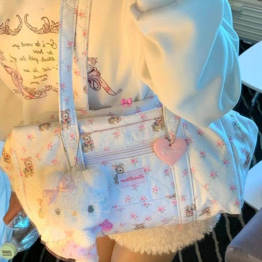 Large Capacity Travel Tote Bag for Girls - Commute & School Shoulder Bag Perfect for short trips