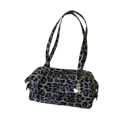 Kissyra Coco Leopard Print Large Capacity Crossbody Tote Bag