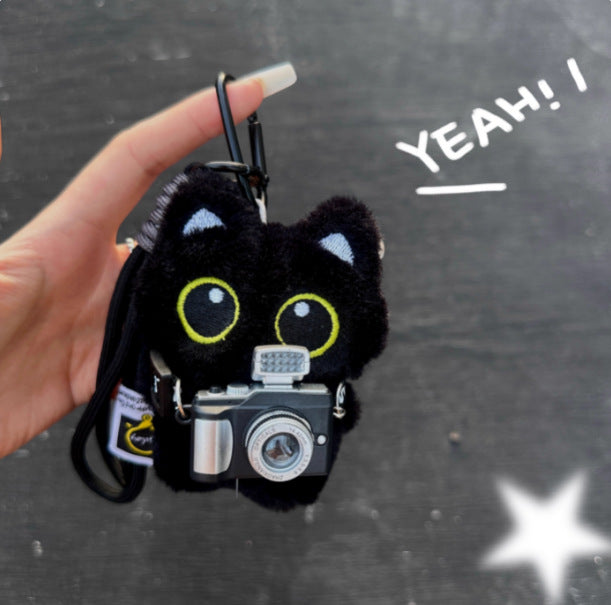 Cute Black Cat Bag Charm &amp; Keychain Accessory Add a touch of charm to your backpack or handbag