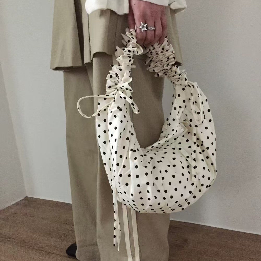 Dotty black&white polka crossbody bag – perfect for daily commuter