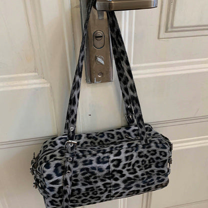 Kissyra Coco Leopard Print Large Capacity Crossbody Tote Bag