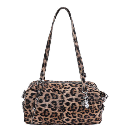 Kissyra Coco Leopard Print Large Capacity Crossbody Tote Bag