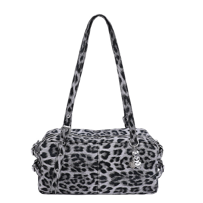 Kissyra Coco Leopard Print Large Capacity Crossbody Tote Bag