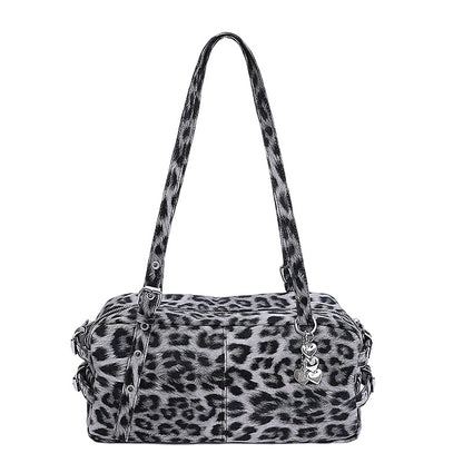 Kissyra Coco Leopard Print Large Capacity Crossbody Tote Bag