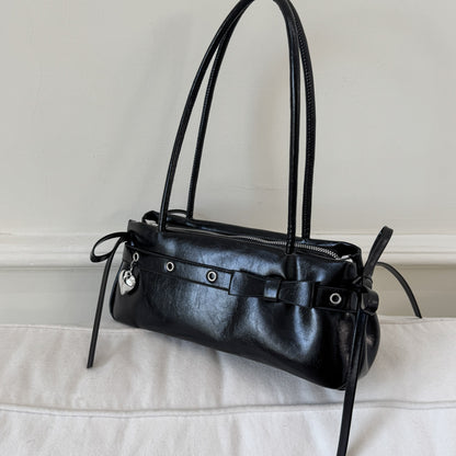 Kissyra Aura Bonbon Vintage Belt Buckle Leather Shoulder Bag